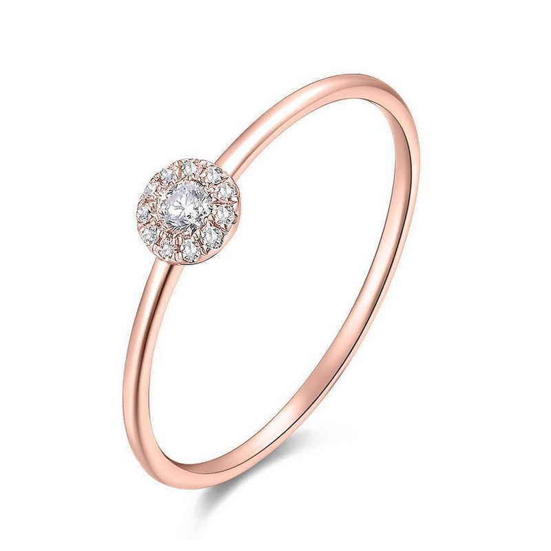 Ring Pavé II med diamanter, 18 K rosaguld