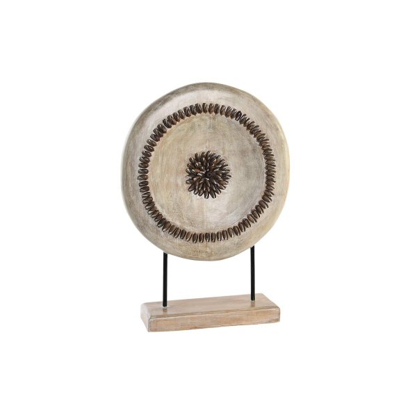 Decorative Figure Beige Iron Circles (39 x 12 x 55 cm)