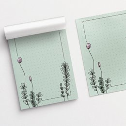 taccuino magnetico DIN A7, verde, motivo muschio