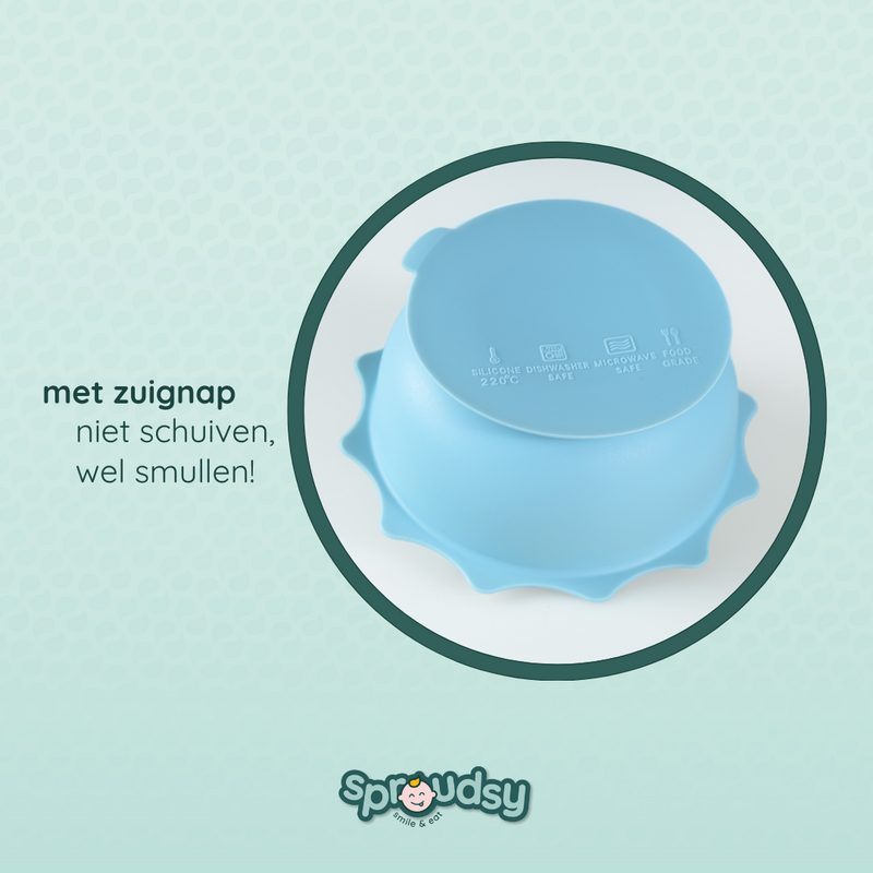 Baby bowl with suction cup – Clouds
