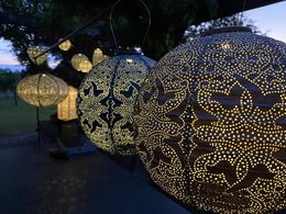 Lumiz Solar Lampion Marrakesh Round - Solarne oświetlenie ogrodowe - 30 cm - Taupe