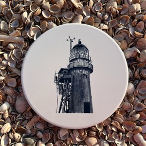 Wandkreis Leuchtturm Vlieland – Runde Wanddekoration 20 cm | Maritime Wandfliese