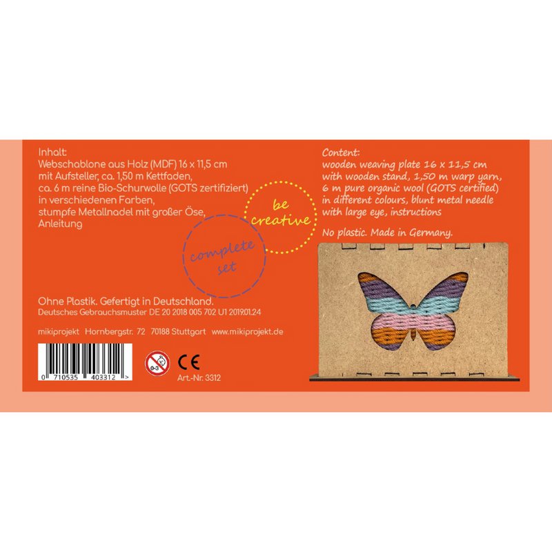 Craft kit butterfly weave