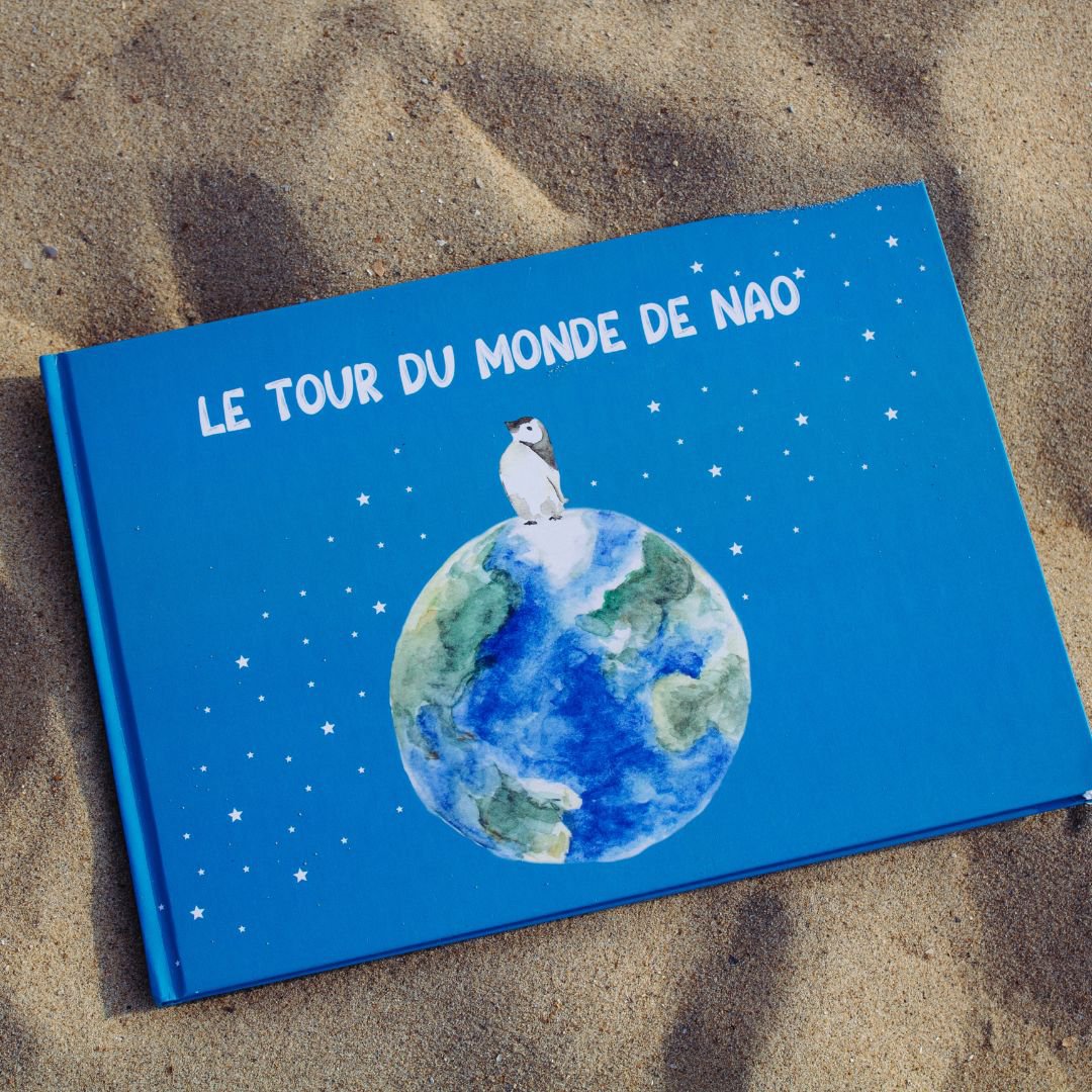 Livre pour enfant le tour du monde de Nao voyage sur 5 continentes mit einzigartigen Aquarelldesigns