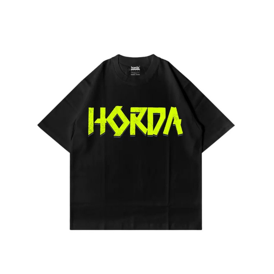 T-Shirt Tapeflow Black Boxy Fit 220 GSM Horda Brand