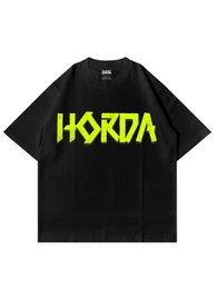 T-Shirt Tapeflow Black Boxy Fit 220 GSM Horda Brand