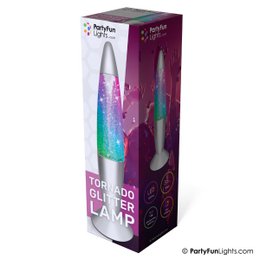 Glitter Tornado Lampe - farveskiftende - LED - batterier