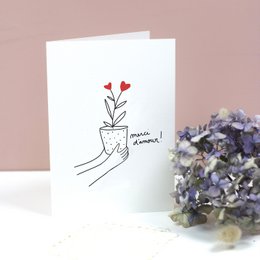 Double Card "Merci d'Amour"