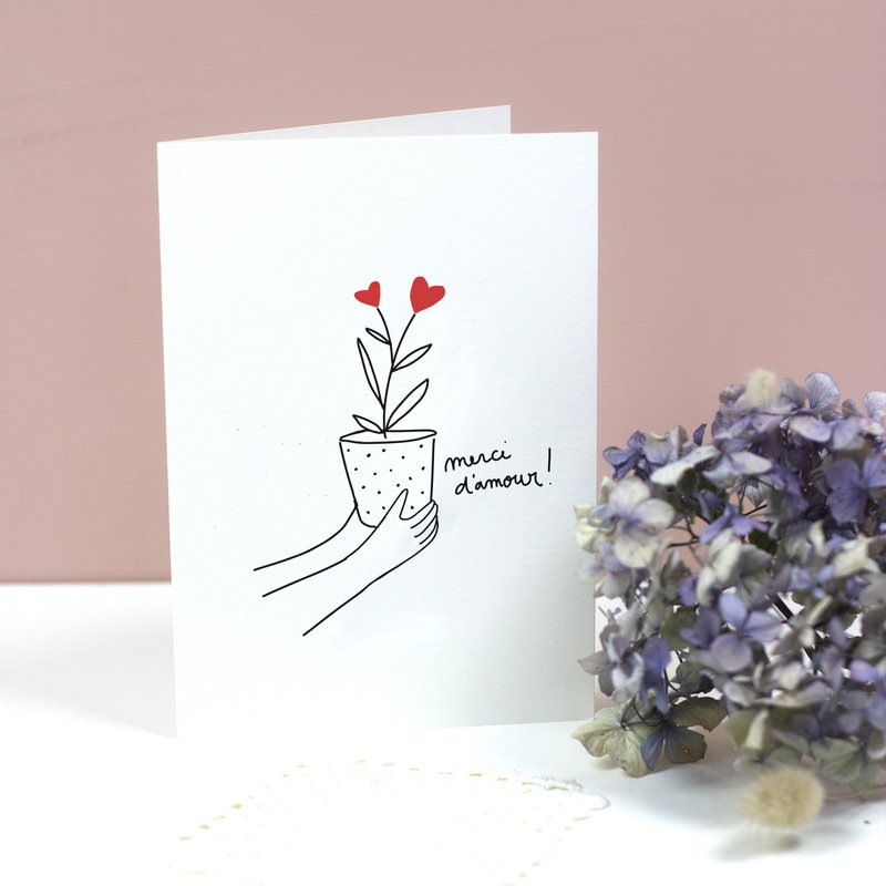 Dobbeltkort "Merci d'Amour"