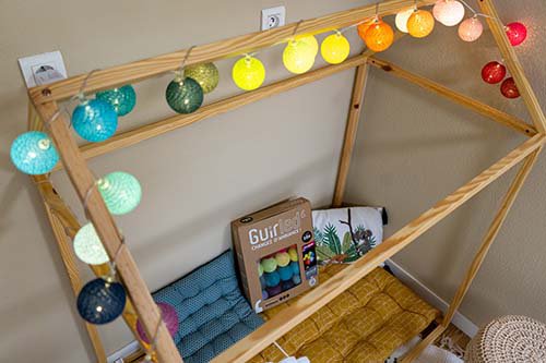 Arlequin Télécommandée Guirlande lumineuse boules coton LED USB