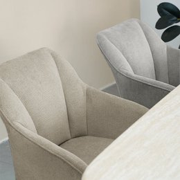 Sienna fauteuil [set van 2] [linnenstof] [360 graden draaibare voet]