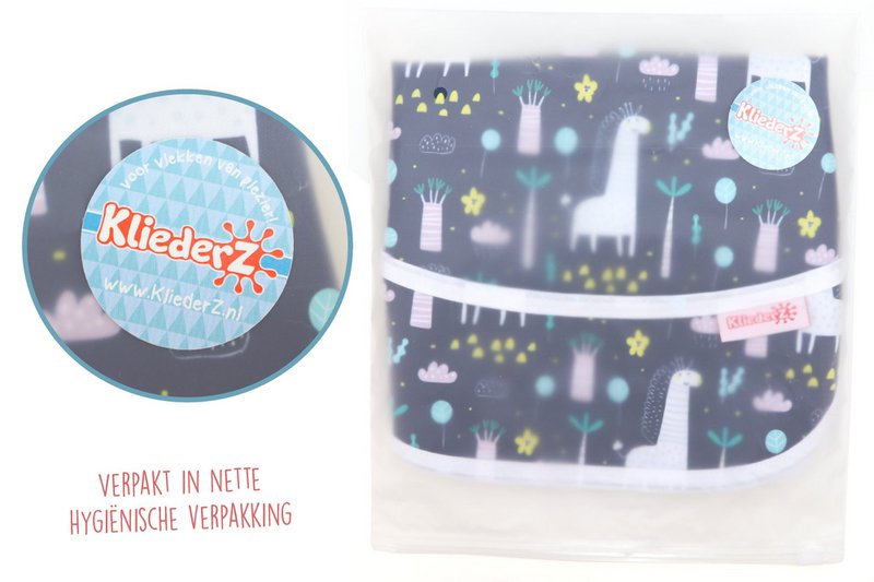 Eetslabbetjes met opvangbakje - Langnek & Wollig