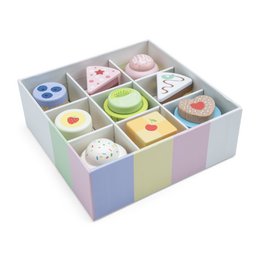 Houten Speelgoed Gebakjes Set - 9 Stuks