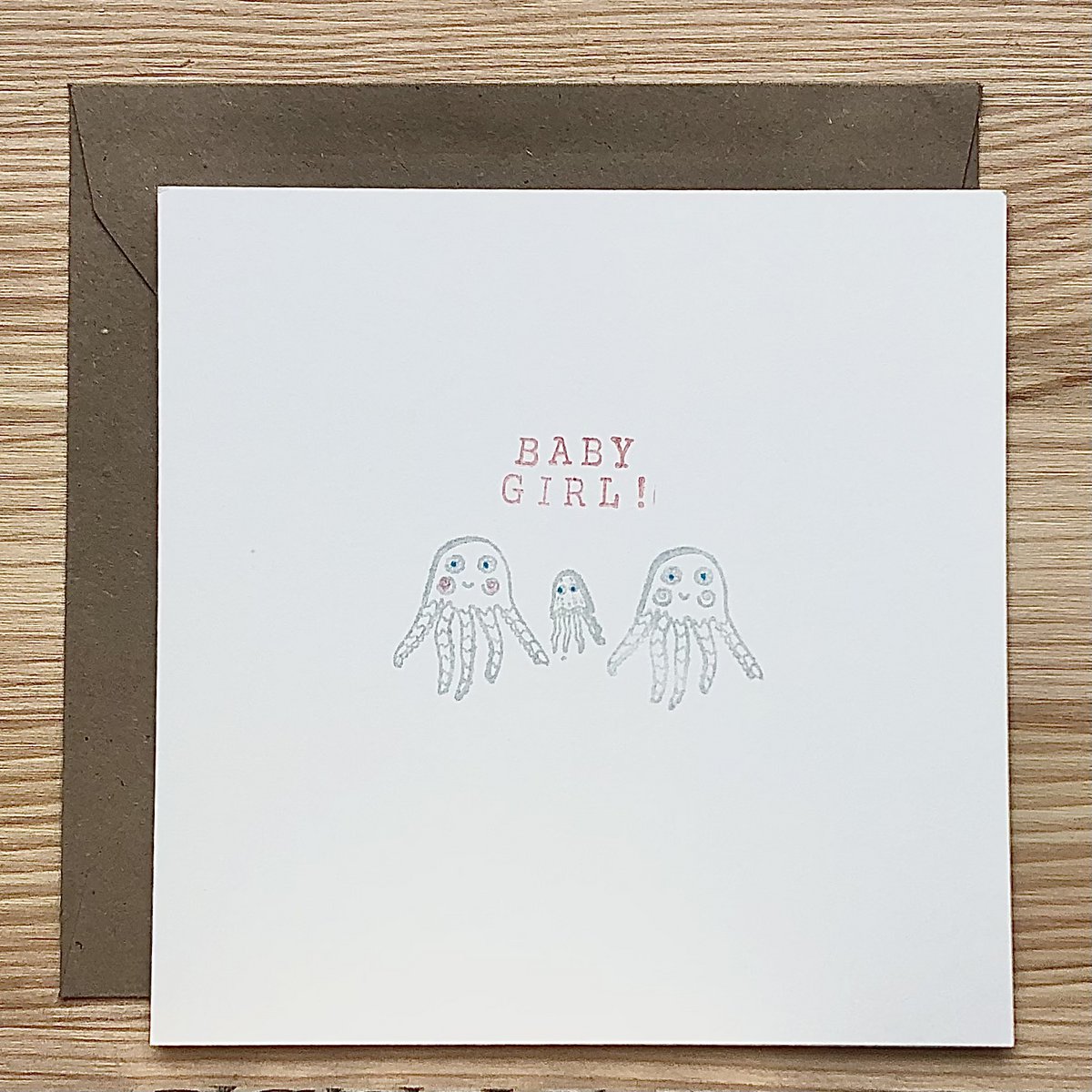 Kaart Baby Girl Fam van Drie