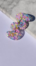 ⋒ RESIN HAIR CLIP PACK -  HEARTS (9 ITEMS) ⋒