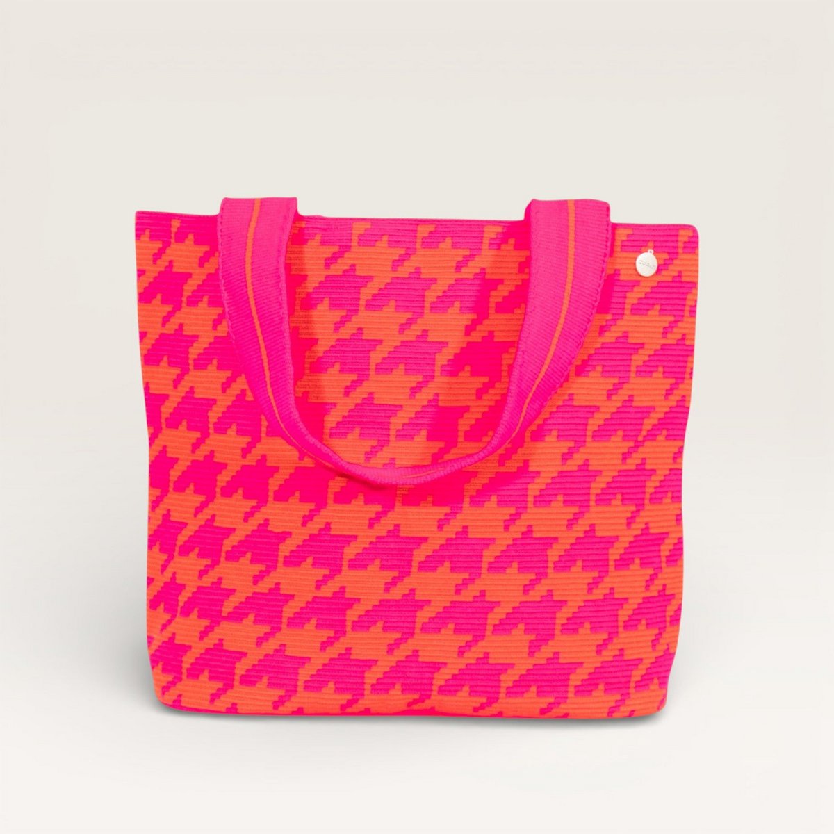 Ovale Tasche mit Hahnentrittmuster | Aster