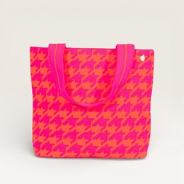 Ovale Tasche mit Hahnentrittmuster | Aster