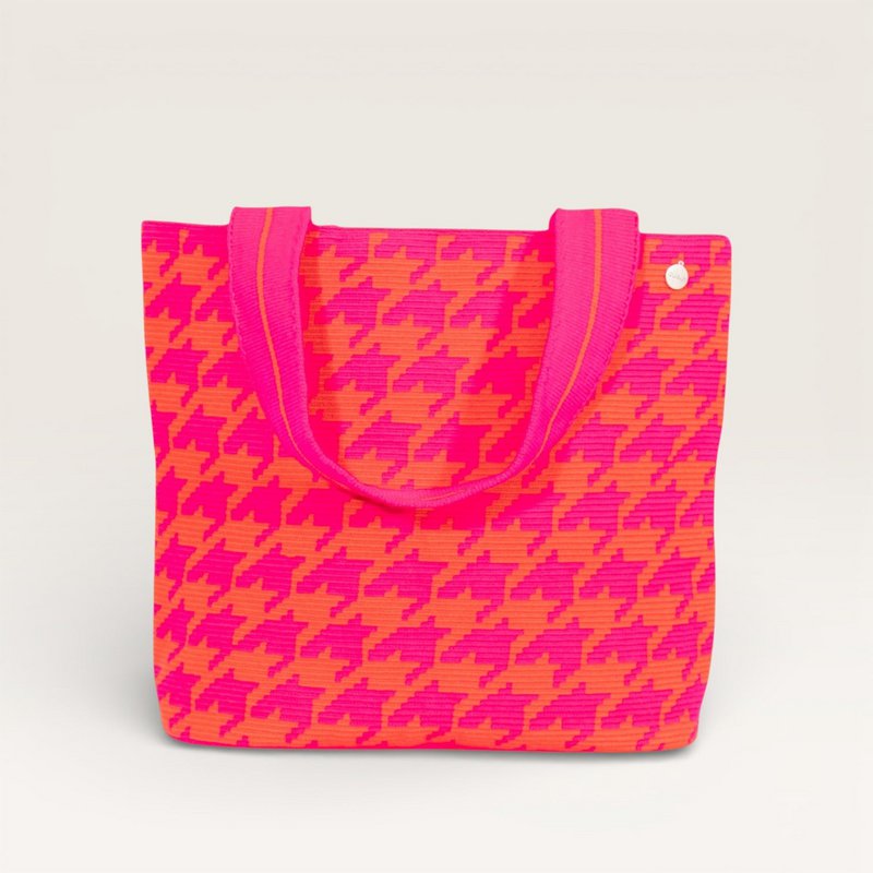Ovale Tasche mit Hahnentrittmuster | Aster
