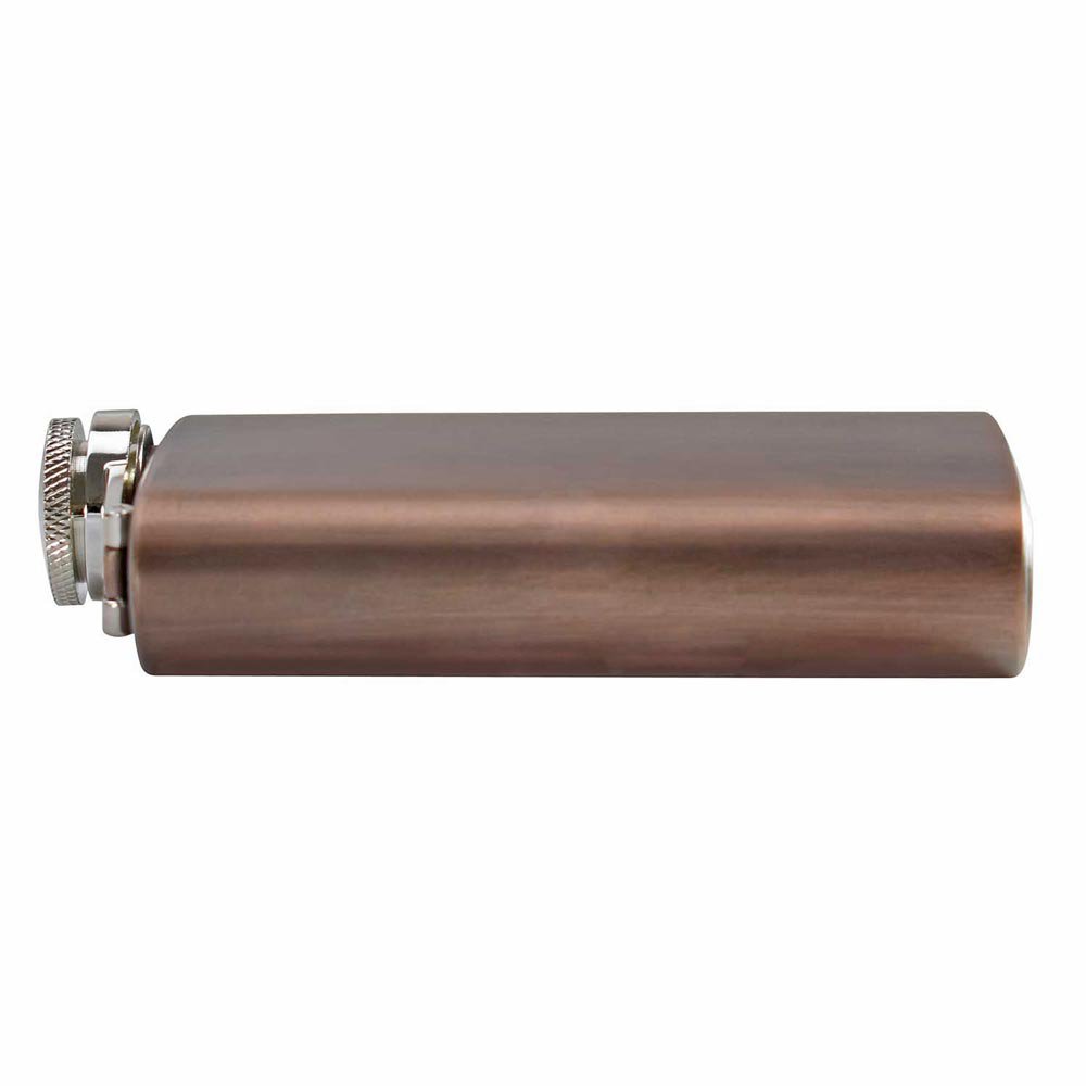 Hoftekolbe lavet af rustfrit stål med bronze-look