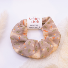 Fascia per capelli Scrunchie oca prato - cravatta per capelli disegnata e cucita a mano