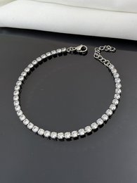 Rivière Crystal River armband roestvrij staal goud elegante glanzende trend