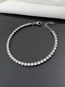 Rivière Crystal River armband roestvrij staal goud elegante glanzende trend