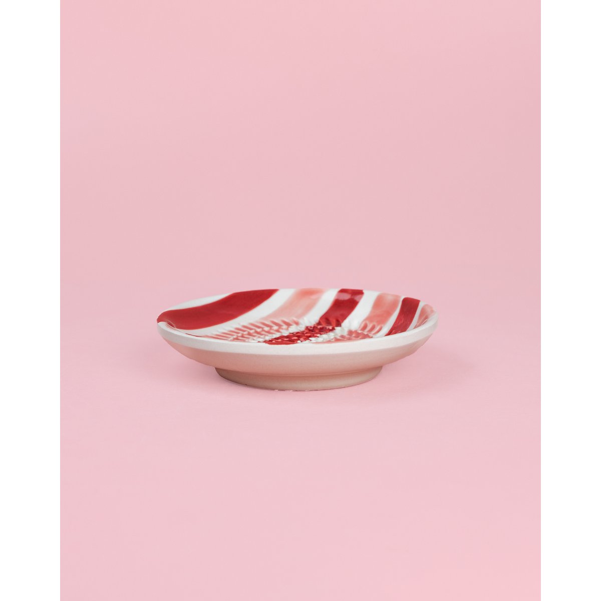 Knoflookrasp Keramisch Bord - Roze en Rood - Lieverd