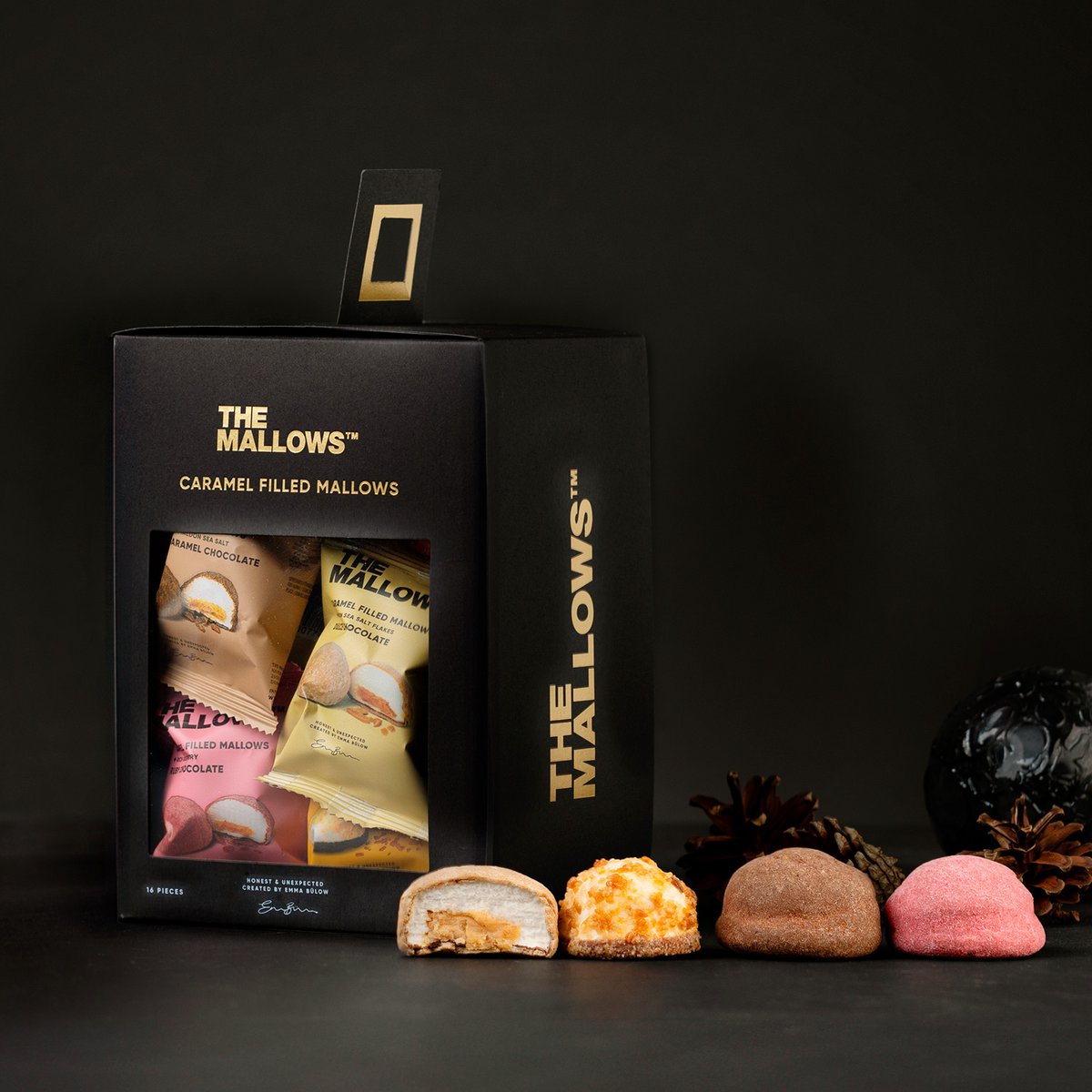 KARAMEL GEVULDE MALLOWS GESCHENKDOOS 16 ST