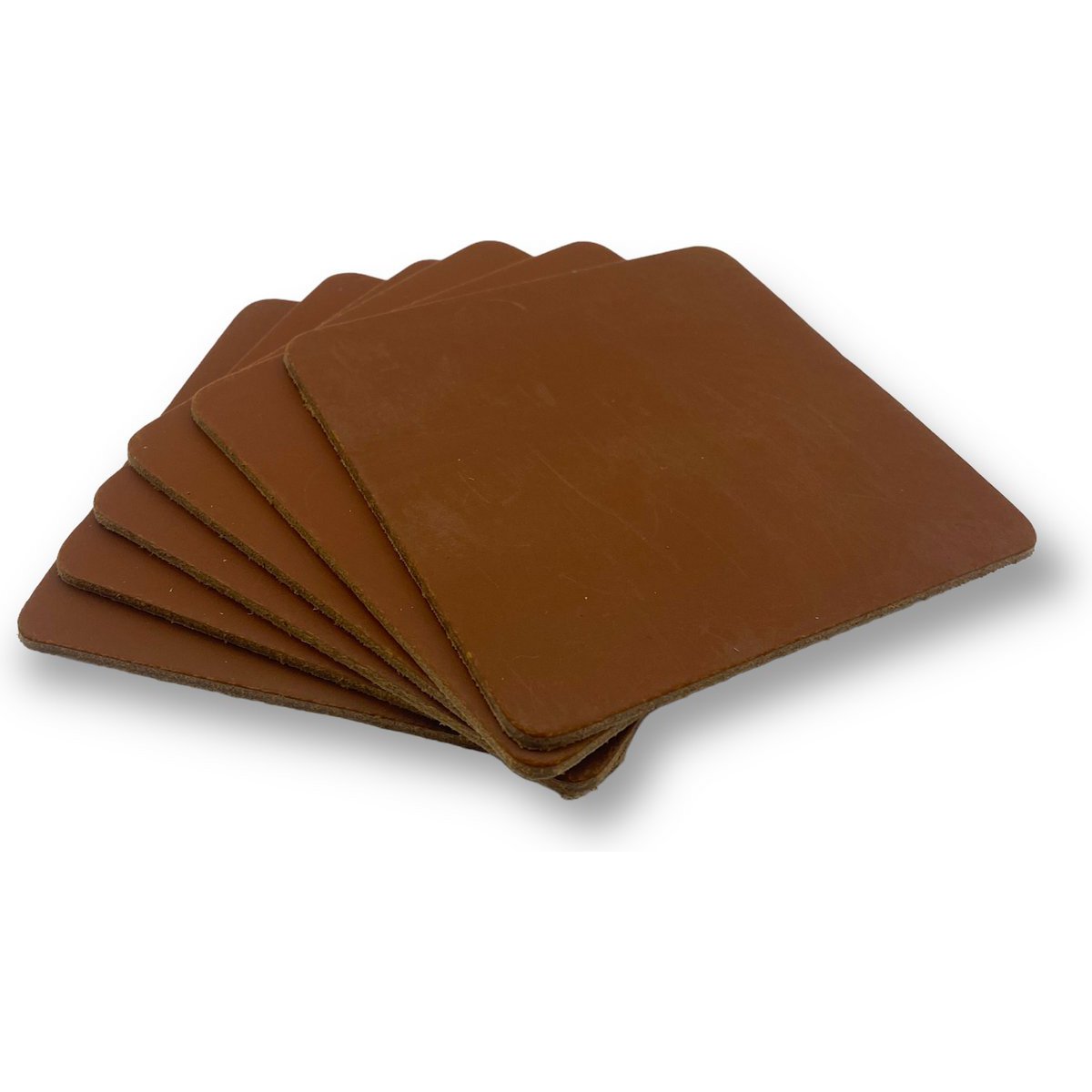Sous-verres Cuir cognac 100% cuir de vache