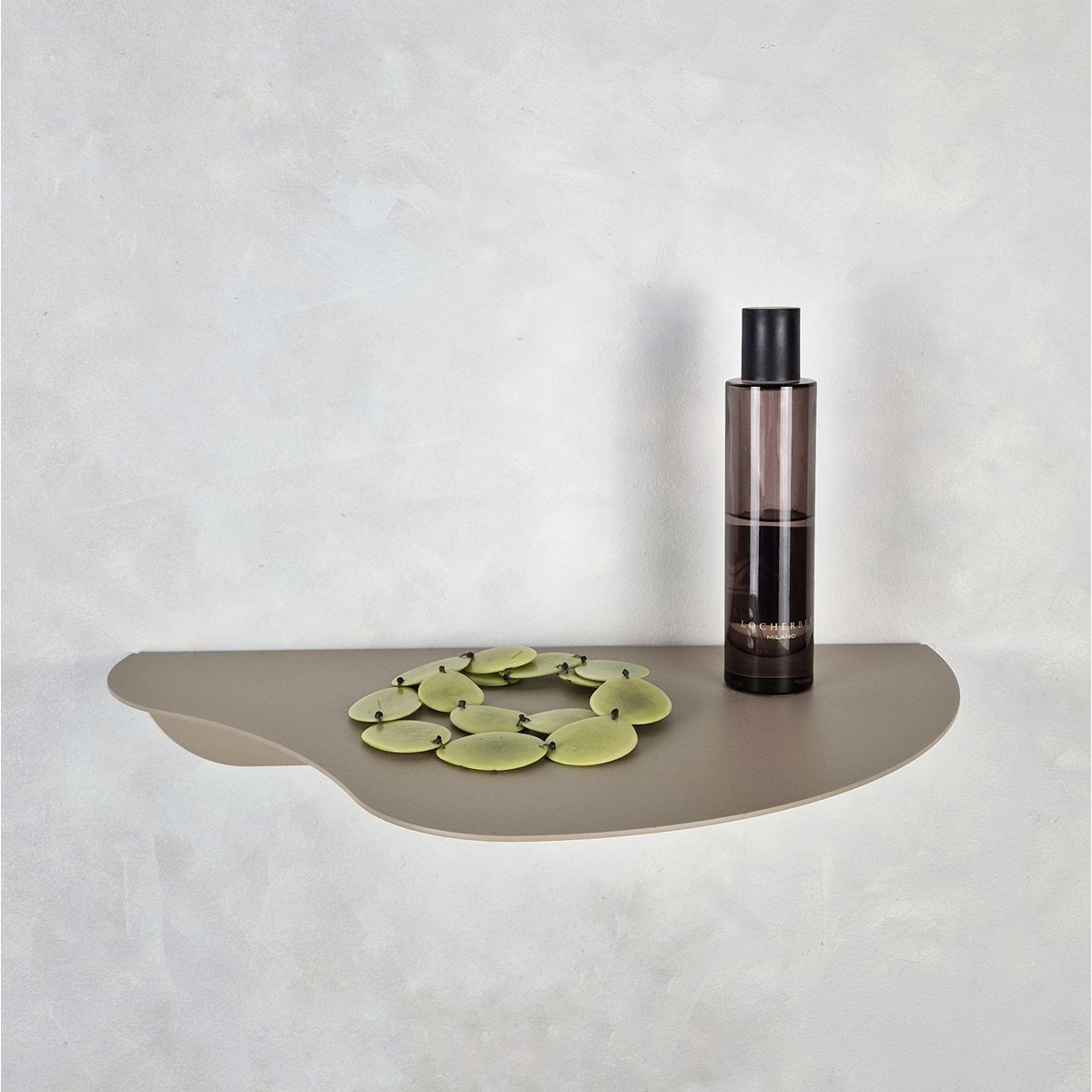 Wall shelf MOSS, white, beige, black