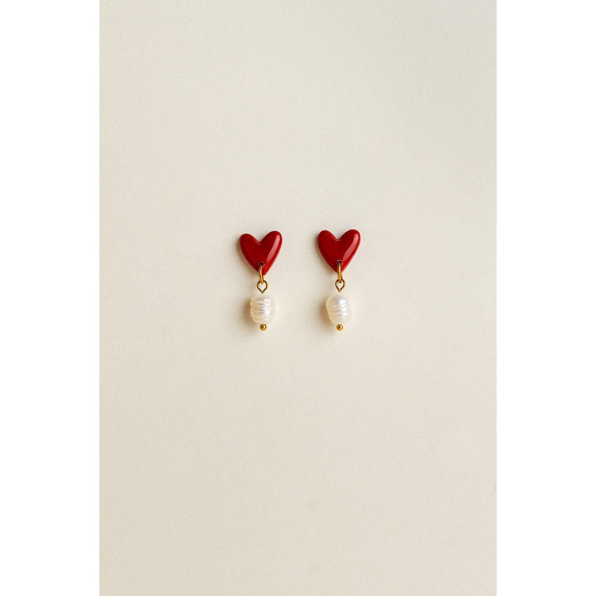 Boucles d'oreilles Vera - Rouge