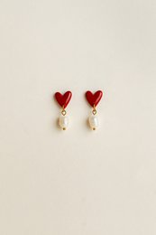 Boucles d'oreilles Vera - Rouge