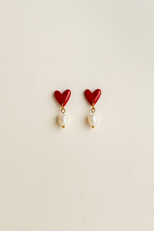 Boucles d'oreilles Vera - Rouge
