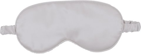 WS Deluxe satijnen kussensloop en eyemasker set lichtgrijs
