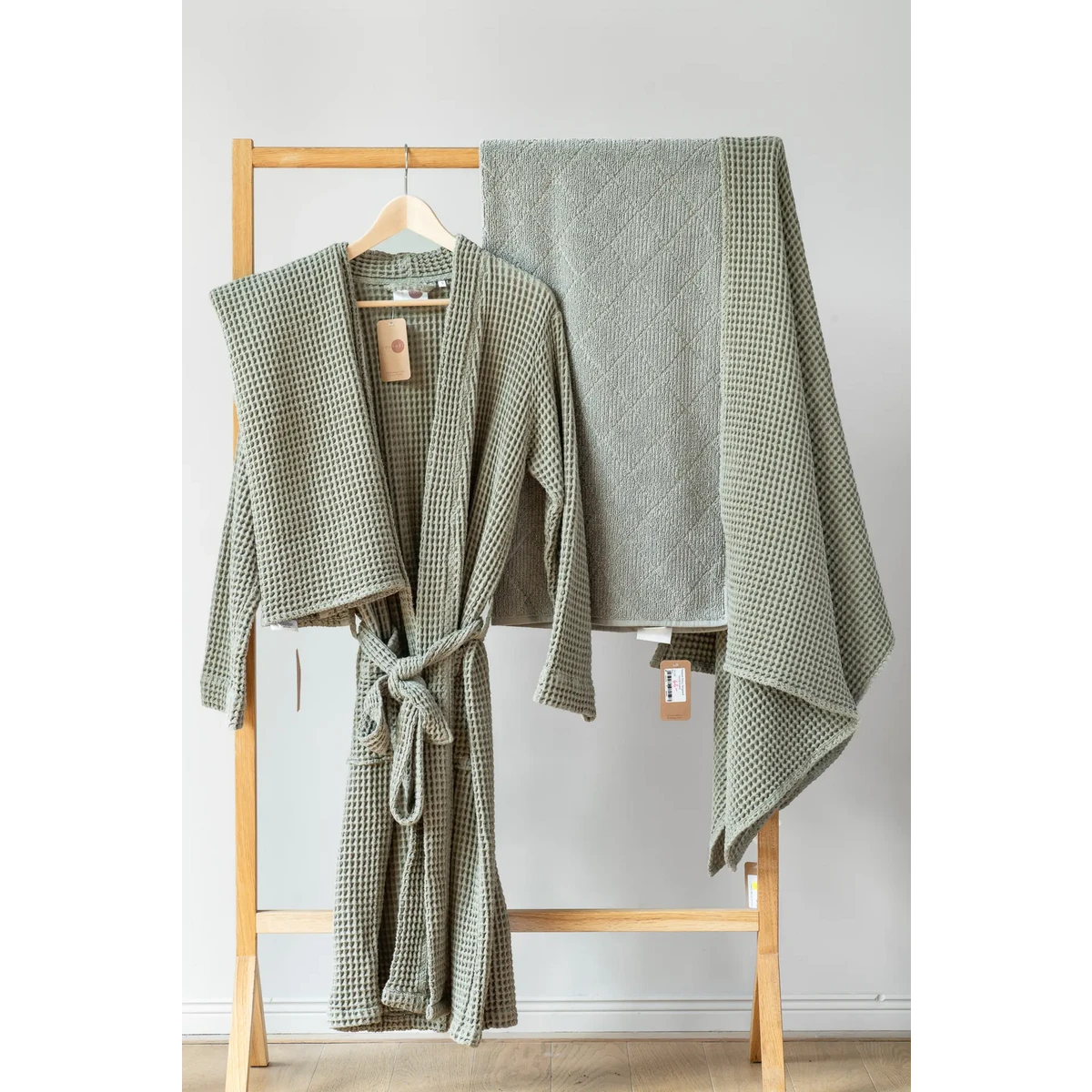 Baklava – Terry Cotton Towel – Moss Green