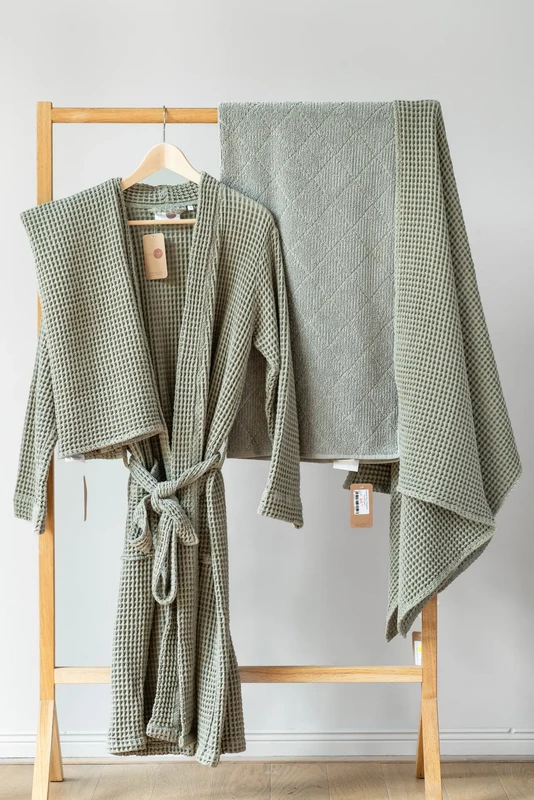 Baklava - serviette Terry Cotton - Moss Green