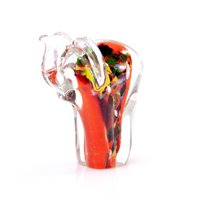Glaselefant - Rot - Höhe 13 cm - Handgefertigt
