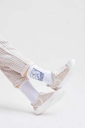 Organic Ocean Socks - White tennis socks with an ocean motif