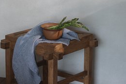 Viskestykke (viskestykke) / Denimstriber, 100% hør