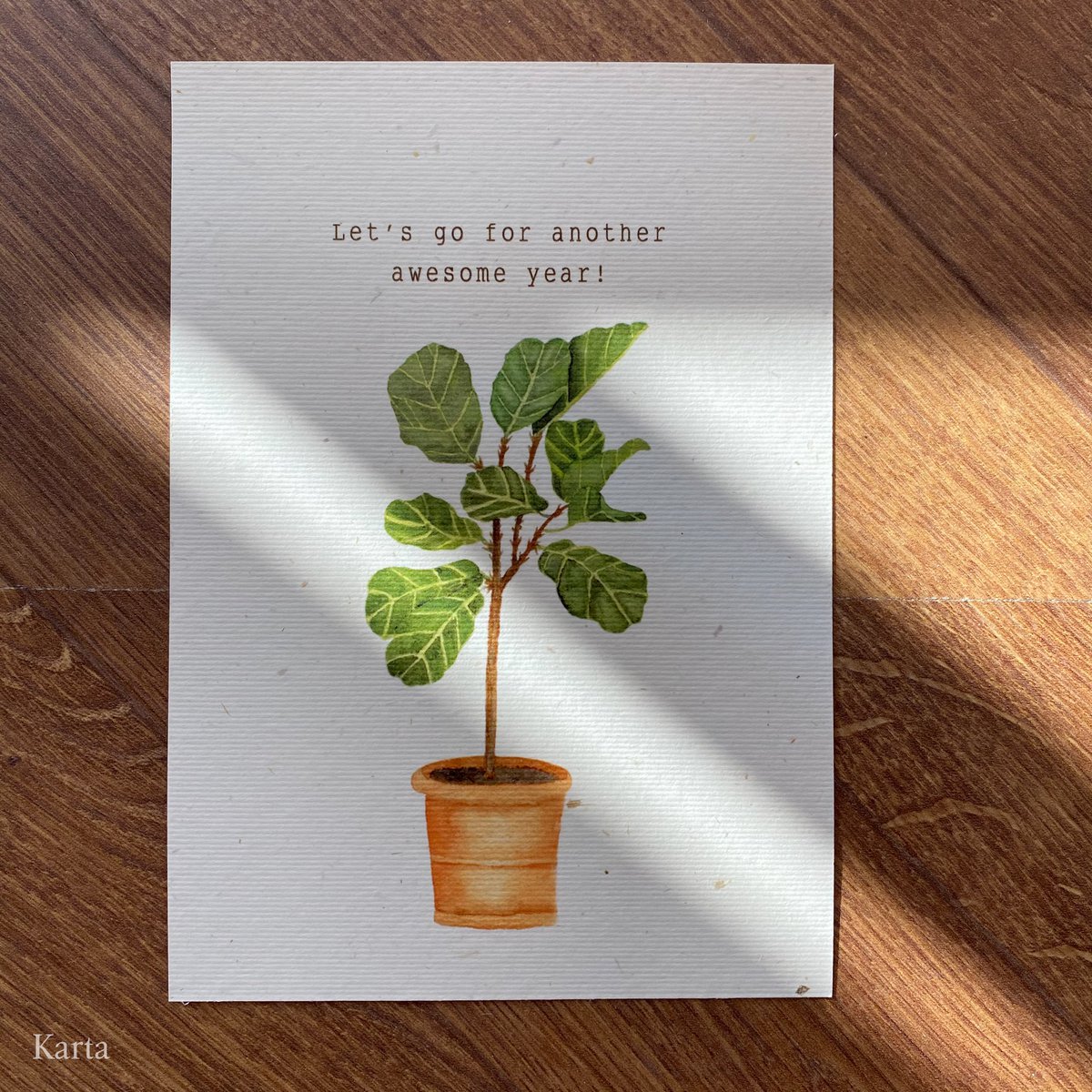 Postal de cumpleaños de ficus