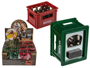 Fles opener met magneet Bierkrat-red