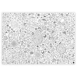 Coloring tablecloth motif Easter