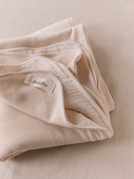 Gebreide + mousseline deken / botercrème