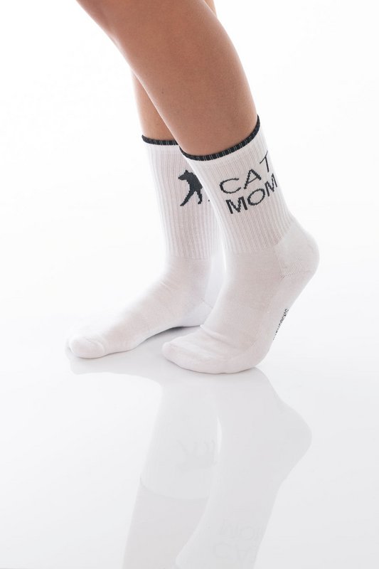 CAT MOM 2.0 - hvid/sort