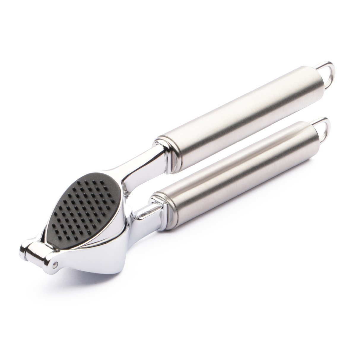 Garlic press with tubular handles