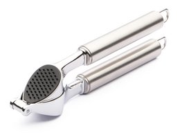 Garlic press with tubular handles