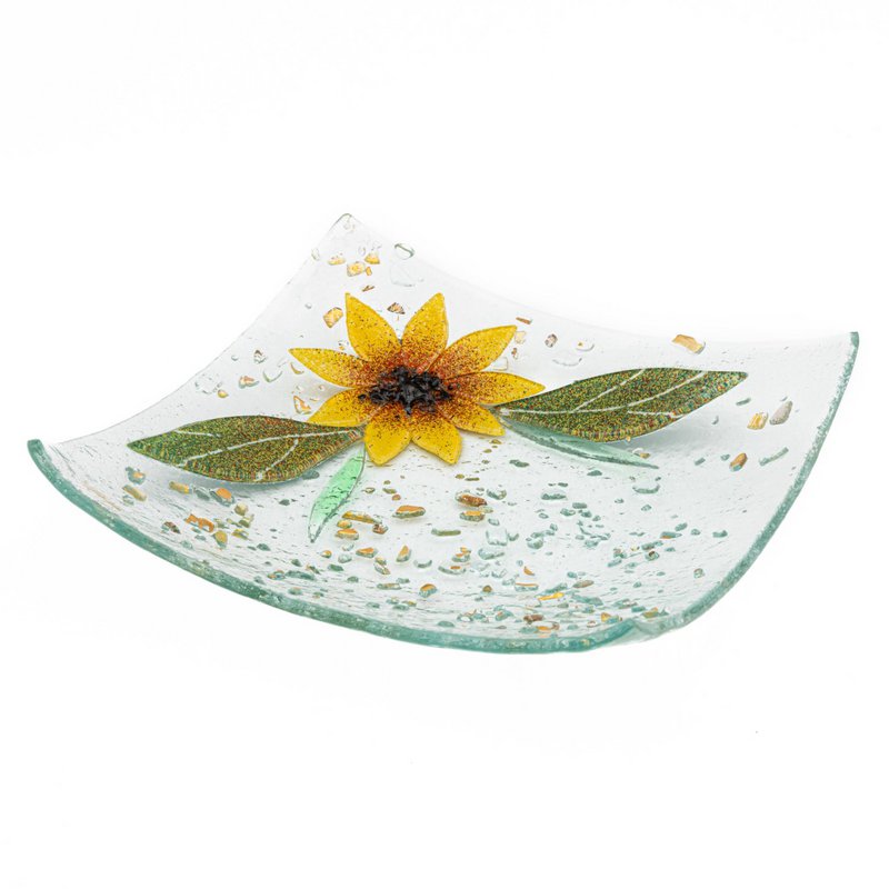 Frasco de empatata en vidrio Murano, favorita de la idea de regalo, decoración de oro floral