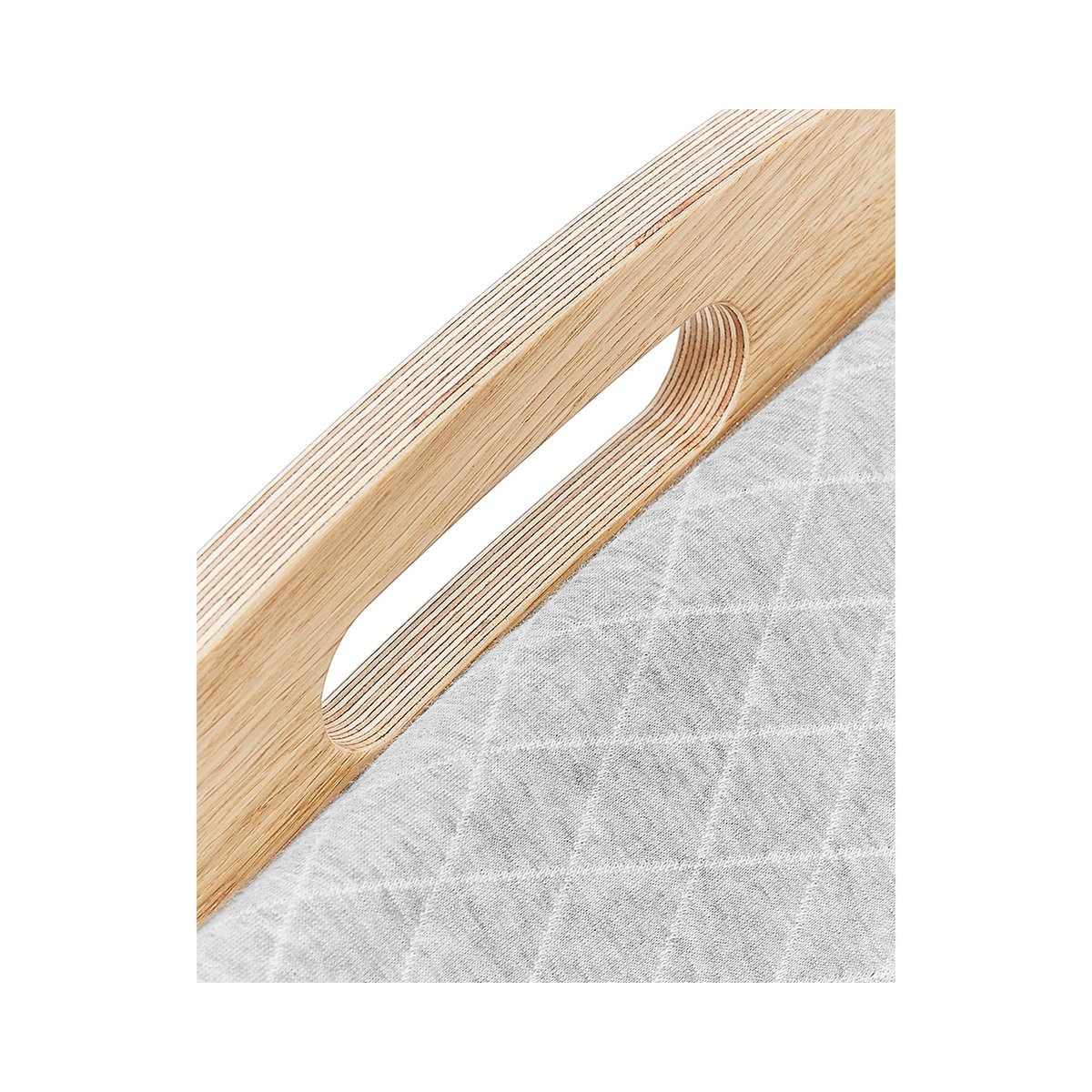 Baby bouncer "Babywelle" oak, fabric grey
