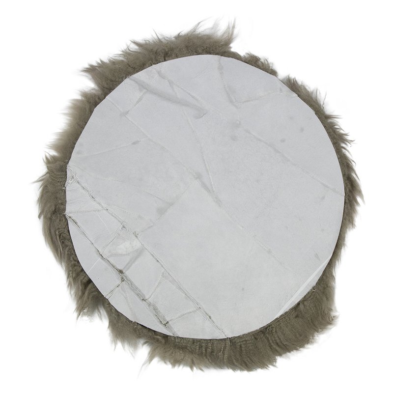 Stuhlmantel Neuseeland-Schaf rund taupe 40cm