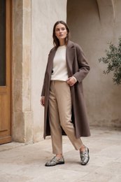 EMILIA OFF WHITE – Leder-Loafer mit Schlangenprägung